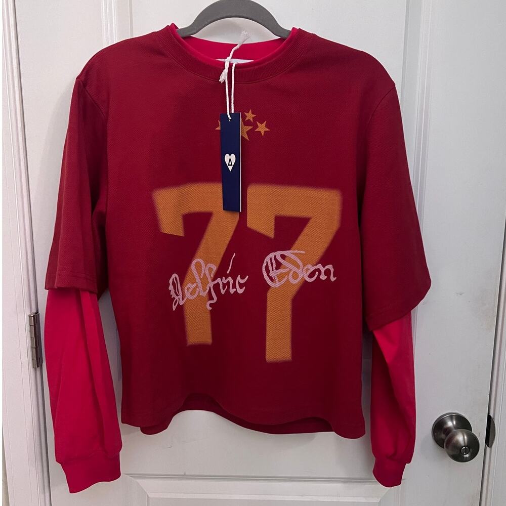 Aelfric Eden 77 Graphic Layered Long Sleeve Tee XS Unisex Oversized Streetwear